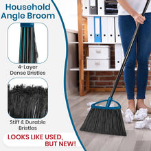 Load image into Gallery viewer, TREELEN 3 Pack Heavy Duty Broom Outdoor with 60&quot; Long Handle Stiff Bristle Kitchen Broom for Sweeping Indoor Angle Broom for Shop Restaurant Garage Patio