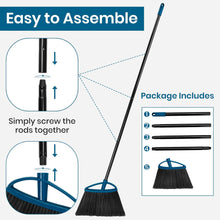Load image into Gallery viewer, TREELEN 3 Pack Heavy Duty Broom Outdoor with 60&quot; Long Handle Stiff Bristle Kitchen Broom for Sweeping Indoor Angle Broom for Shop Restaurant Garage Patio