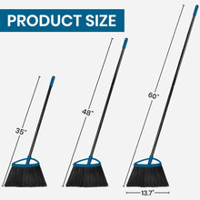 Load image into Gallery viewer, TREELEN 3 Pack Heavy Duty Broom Outdoor with 60&quot; Long Handle Stiff Bristle Kitchen Broom for Sweeping Indoor Angle Broom for Shop Restaurant Garage Patio