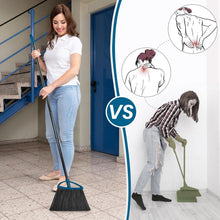 Load image into Gallery viewer, TREELEN 3 Pack Heavy Duty Broom Outdoor with 60&quot; Long Handle Stiff Bristle Kitchen Broom for Sweeping Indoor Angle Broom for Shop Restaurant Garage Patio