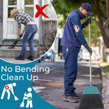 Load image into Gallery viewer, Long Stiff Bristle Brooms for Sweeping Indoors, Angle Brooms with 58&quot; Long Handles Heavy Duty Soft Bristle Brooms, Kitchen Brooms for Shop Office Lobby