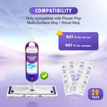 Load image into Gallery viewer, 20 Count Disposable Mopping Pad Refills for Power Mop Refills, Unscented Spray Cleaning Repalcement Pads