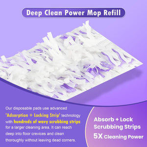 20 Count Disposable Mopping Pad Refills for Power Mop Refills, Unscented Spray Cleaning Repalcement Pads