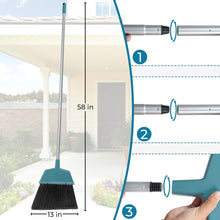 Load image into Gallery viewer, Long Stiff Bristle Brooms for Sweeping Indoors, Angle Brooms with 58&quot; Long Handles Heavy Duty Soft Bristle Brooms, Kitchen Brooms for Shop Office Lobby