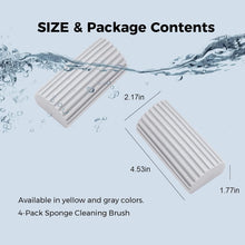 Load image into Gallery viewer, 4-Pack Damp Clean Duster Sponge, Sponge Cleaning Brush, Duster for Cleaning Blinds, Glass, Baseboards, Vents, Railings, Mirrors,Window Track Grooves and Faucets