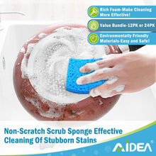 Load image into Gallery viewer, Brite Non-Scratch Scrub Sponge-24Count, Sponges for Dishes, Sponges Kitchen, Cleaning Sponge, Cleans Fast Without Scratching, Stands Up to Stuck-on Grime, Cleaning Power for Everyday Jobs