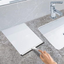 Load image into Gallery viewer, All-Purpose Stainless Steel Shower Squeegee for Shower Glass Door with 2 Adhesive Hooks, Bathroom Cleaner Tool Household Window Mirror Squeegee , Cleaning Tile Wall, Car, 10 Inch Silver