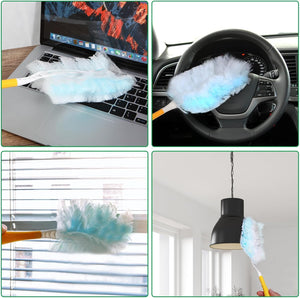 Duster Refills,Static Dust Removal Brush Disposable Replacement Head Compatible with Swiffer,Duster Refills for Dusting Electronics,Furniture,Blinds,Ceiling Fans (Blue, 18 PCS)