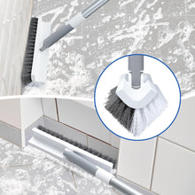 Load image into Gallery viewer, Grout Scrub Brush with Long Handle 57&quot; Double-Sided Floor Scrub Brush V-Shape Grout Cleaning Brush for Tile Floors, Baseboards, Wall, Corners and Deck