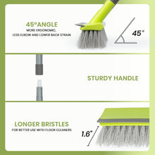 Load image into Gallery viewer, Floor Scrubber Brush, 2 in 1 Scrape and Stiff Bristle Deck Scrubber Brush for Cleaning Concrete, Patio, Garage, Kitchen, Carpet and Bathroom