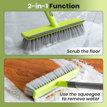 Load image into Gallery viewer, Floor Scrubber Brush, 2 in 1 Scrape and Stiff Bristle Deck Scrubber Brush for Cleaning Concrete, Patio, Garage, Kitchen, Carpet and Bathroom
