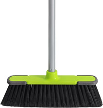 Load image into Gallery viewer, Green Indoor Broom 54&quot; Long Handle House Broom for Floor Cleaning Sweeping Broom for Kitchen, Garage, Lobby, Patio and Garden