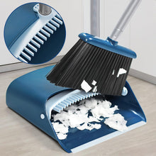 Load image into Gallery viewer, Standing Dustpan and Broom Set with 52&quot; Long Extendable Handle for Home, Indoor, Kitchen Room Office Lobby Floor Cleaning