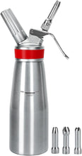Load image into Gallery viewer, Whipped Cream Dispenser Professional Whip Cream Canister Whipped Cream Maker with 3 Decorating Stainless Nozzles (Aluminum)