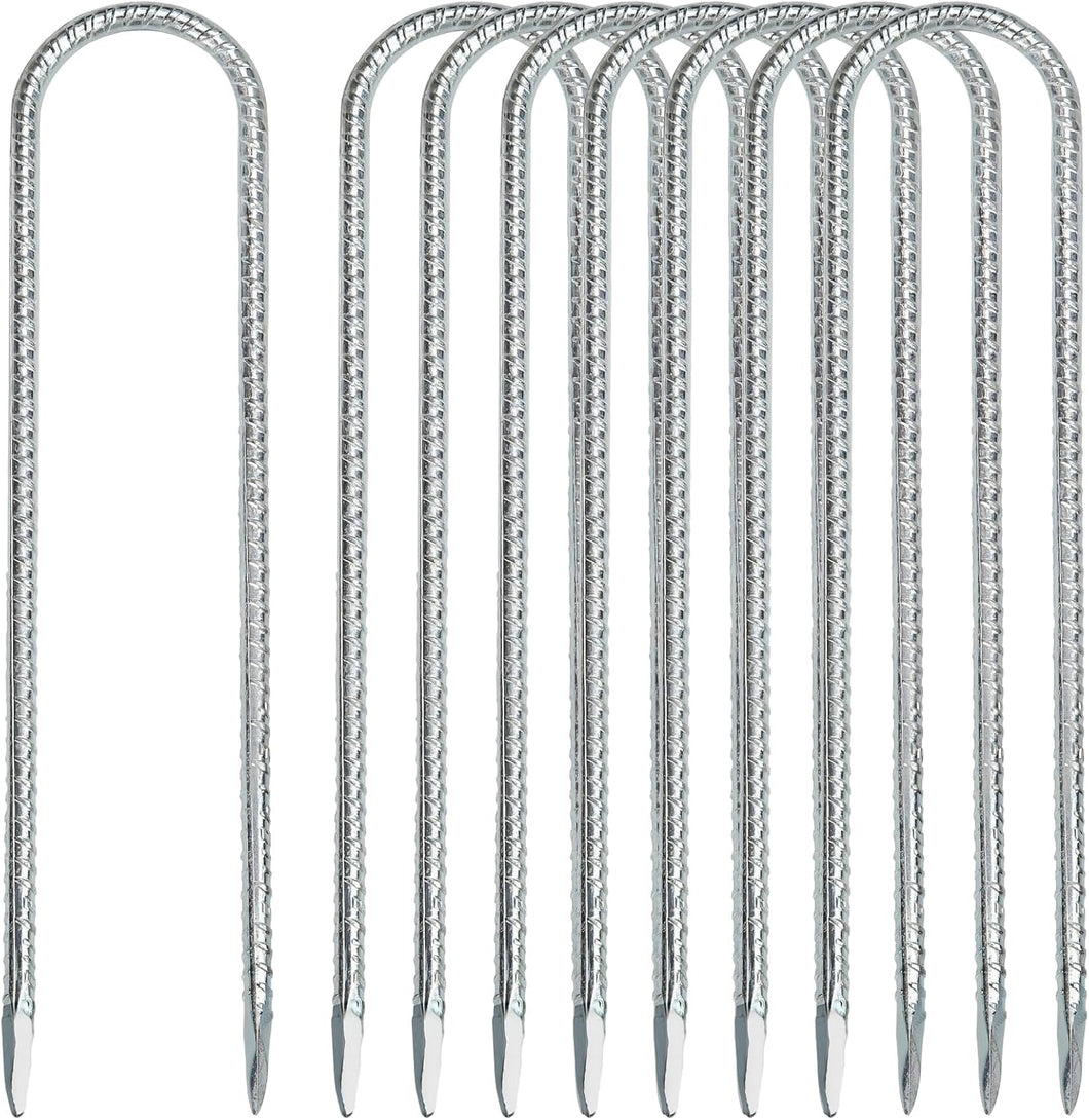 Trampoline Stakes, Trampoline Anchors High Wind 12inch Trampoline Ground Anchors Heavy Duty Ground Stakes Galvanized Steel Trampoline Accessories