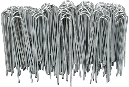 6 Inch Galvanized Garden Stakes Landscape Staples,Garden Staples Heavy-Duty Sod Pins Anti-Rust Fence Stakes 150 Pack