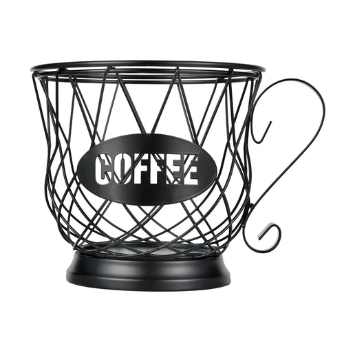 Coffee Pod Holder Mug Shape MultiUse K Cup Holder Kcup Storage Organizer for Counter Coffee Bar Black