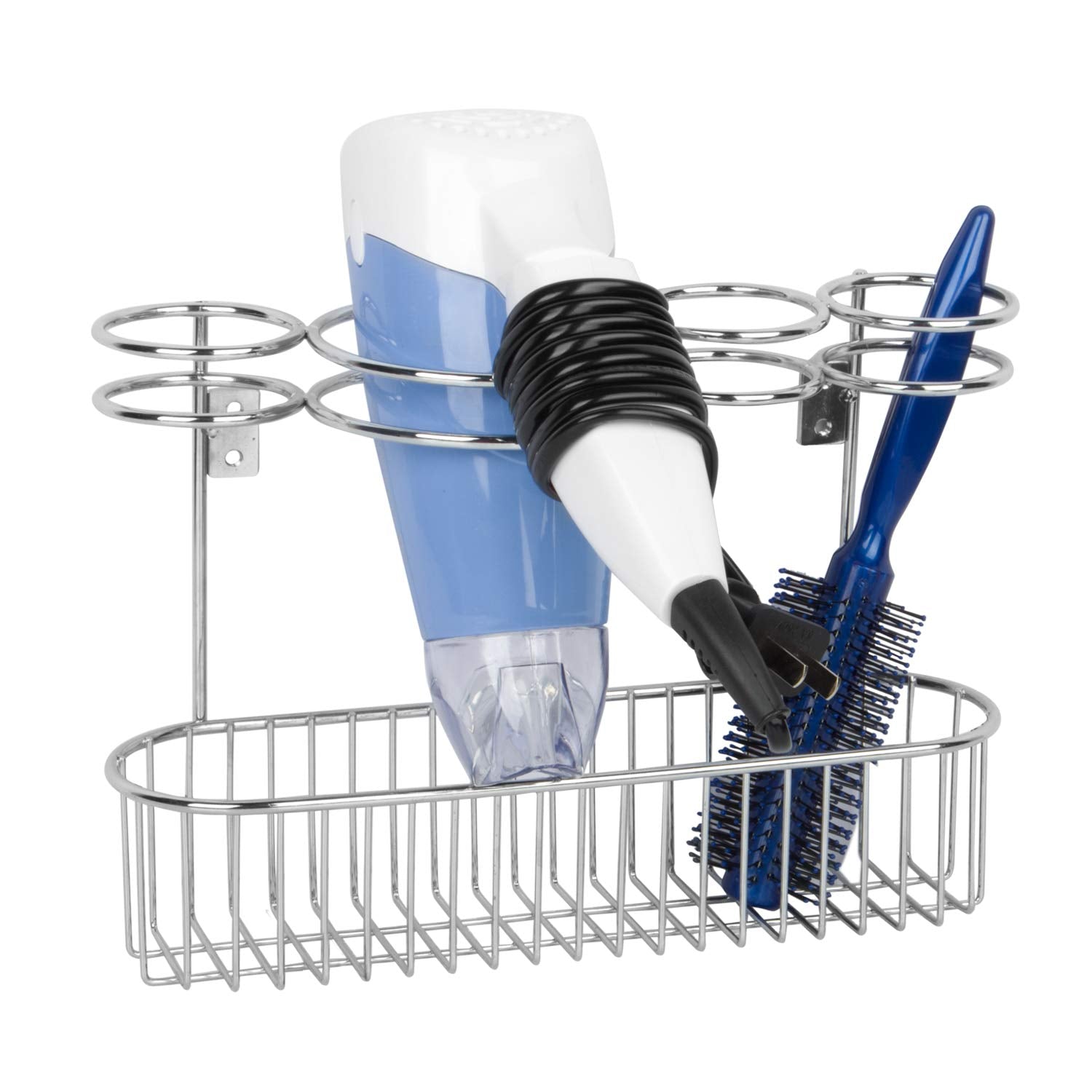 Hair Dryer Holder Shelf,Wall Mount &Over Cabinet Door Hair Care