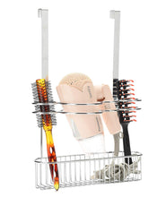 Load image into Gallery viewer, Hair Dryer Holder Shelf,Wall Mount &amp;Over Cabinet Door Hair Care &amp; Styling Tool, Hot Styling Tool Organizer Storage Organizer Rack for Hair Dryer, Flat Iron, Curling Wand, Hair Straighteners, Brushes