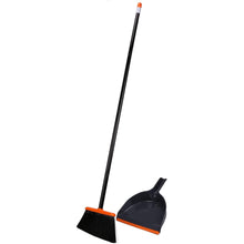 Load image into Gallery viewer, TreeLen Angle Broom and Dustpan Set, Dust Pan Snaps on Broom Handles Orange