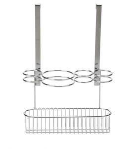 Hair Dryer Holder Shelf,Wall Mount &Over Cabinet Door Hair Care & Styling Tool, Hot Styling Tool Organizer Storage Organizer Rack for Hair Dryer, Flat Iron, Curling Wand, Hair Straighteners, Brushes