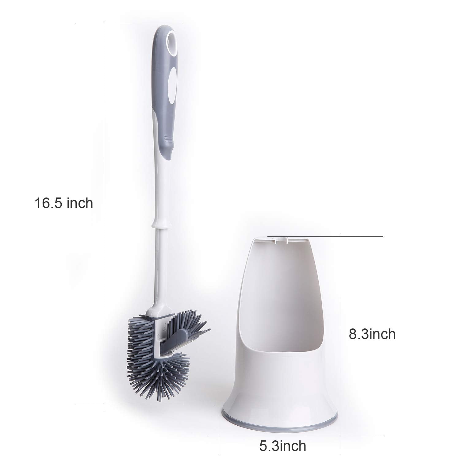 TreeLen Toilet Brush Set,Toilet Bowl Brush and Holder for Bathroom Toi