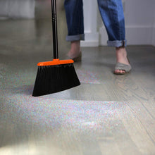 Load image into Gallery viewer, TreeLen Angle Broom and Dustpan Set, Dust Pan Snaps on Broom Handles Orange