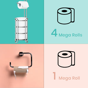 Zulay Kitchen Toilet Paper Holder Stand & Storage Holds 3 Extra Rolls for  Bathroom, 1 - Harris Teeter