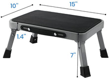 Load image into Gallery viewer, 1-Step 330lbs Capacity Folding Metal Step Stool, Portable Step Ladder, Non-Slip, Sturdy