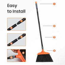 Load image into Gallery viewer, Heavy-Duty Broom, Long Handle Angle Broom for Garages, Courtyard, Sidewalks, Decks and Outdoor Surfaces, Perfect for Home Kitchen Room Office Floor