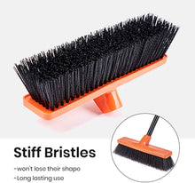 Load image into Gallery viewer, Push Broom Multi-Surface Outdoor Broom with Stiff Bristles for Sidewalk Driveway Yard Patio Decks Garage Cleaning