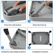 Load image into Gallery viewer, 1-Step 330lbs Capacity Folding Metal Step Stool, Portable Step Ladder, Non-Slip, Sturdy