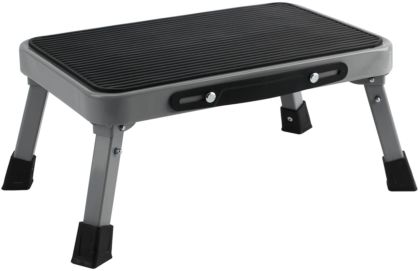 1 Step 330lbs Capacity Folding Metal Step Stool Portable Step Ladder Non Slip Sturdy