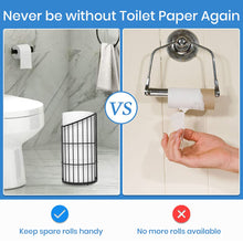 Load image into Gallery viewer, Toilet Paper Holder Stand Bathroom Toilet Paper Storage Tissue Roll Paper Reserve Holder for 3 Spare Mega Rolls-Black