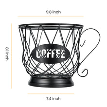 Load image into Gallery viewer, Coffee Pod Holder Mug Shape MultiUse K Cup Holder Kcup Storage Organizer for Counter Coffee Bar Black