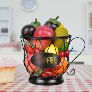 Coffee Pod Holder Mug Shape MultiUse K Cup Holder Kcup Storage Organizer for Counter Coffee Bar Black
