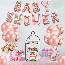 Load image into Gallery viewer, Cupcake Stand 3 Tiered Cake Dessert Fruit Cookies Appetizer Display Stand for Dessert Table Tiered Serving Tray Stand with 3 Melamine Plates 9 inch Width