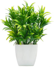 Load image into Gallery viewer, Faux Plants Mini Potted Plastic Fake Green Plant Artificial Plants Aloe with White Square Pots for Home Decor (White Square Plastic Pots)