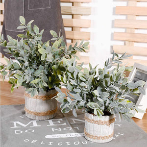 Artificial Plants Small Potted Plastic Fake Plants Green Rosemary Faux Greenery Topiary Shrubs Plant for Home Decor Office Desk Bathroom Farmhouse Tabletop Indoor House Decorations