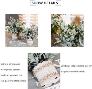 Artificial Plants Small Potted Plastic Fake Plants Green Rosemary Faux Greenery Topiary Shrubs Plant for Home Decor Office Desk Bathroom Farmhouse Tabletop Indoor House Decorations