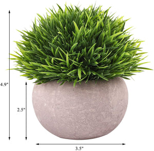 4 Packs Artificial Mini Potted Plants Plastic Faux Topiary Shrubs Fake Plants for Room Office Desk Decoration