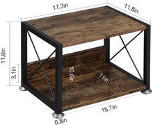 Load image into Gallery viewer, 2 Tier Desktop Storage Organizer Shelves, Vintage Office Desk Display Stand for Printers, Fax Machines, Copiers, Books and Office Supplies