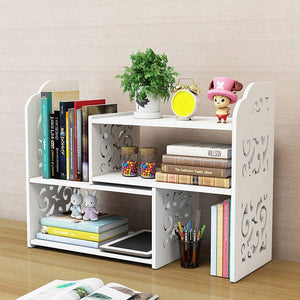 Small Bookshelf for Desktop Storage, Mini Narrow Desk White Versatility Organizers for Women, Kids, Men for Office Decor Accessories