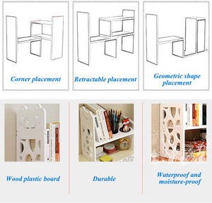 Small Bookshelf for Desktop Storage, Mini Narrow Desk White Versatility Organizers for Women, Kids, Men for Office Decor Accessories