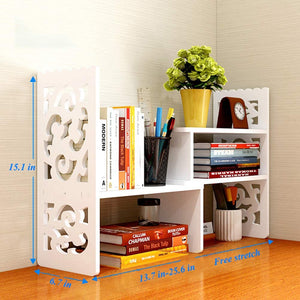 Small Bookshelf for Desktop Storage, Mini Narrow Desk White Versatility Organizers for Women, Kids, Men for Office Decor Accessories