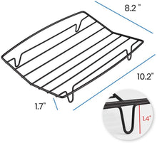Load image into Gallery viewer, TreeLen Roasting Rack for Roasting Pan,Baking Rack for Cooking, Roasting, Cooling and Grilling,V Shape Non-Stick Wire Rack,10×8 inches Black