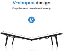 Load image into Gallery viewer, TreeLen Roasting Rack for Roasting Pan,Baking Rack for Cooking, Roasting, Cooling and Grilling,V Shape Non-Stick Wire Rack,10×8 inches Black