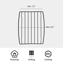 Load image into Gallery viewer, TreeLen Roasting Rack for Roasting Pan,Baking Rack for Cooking, Roasting, Cooling and Grilling,V Shape Non-Stick Wire Rack,10×8 inches Black