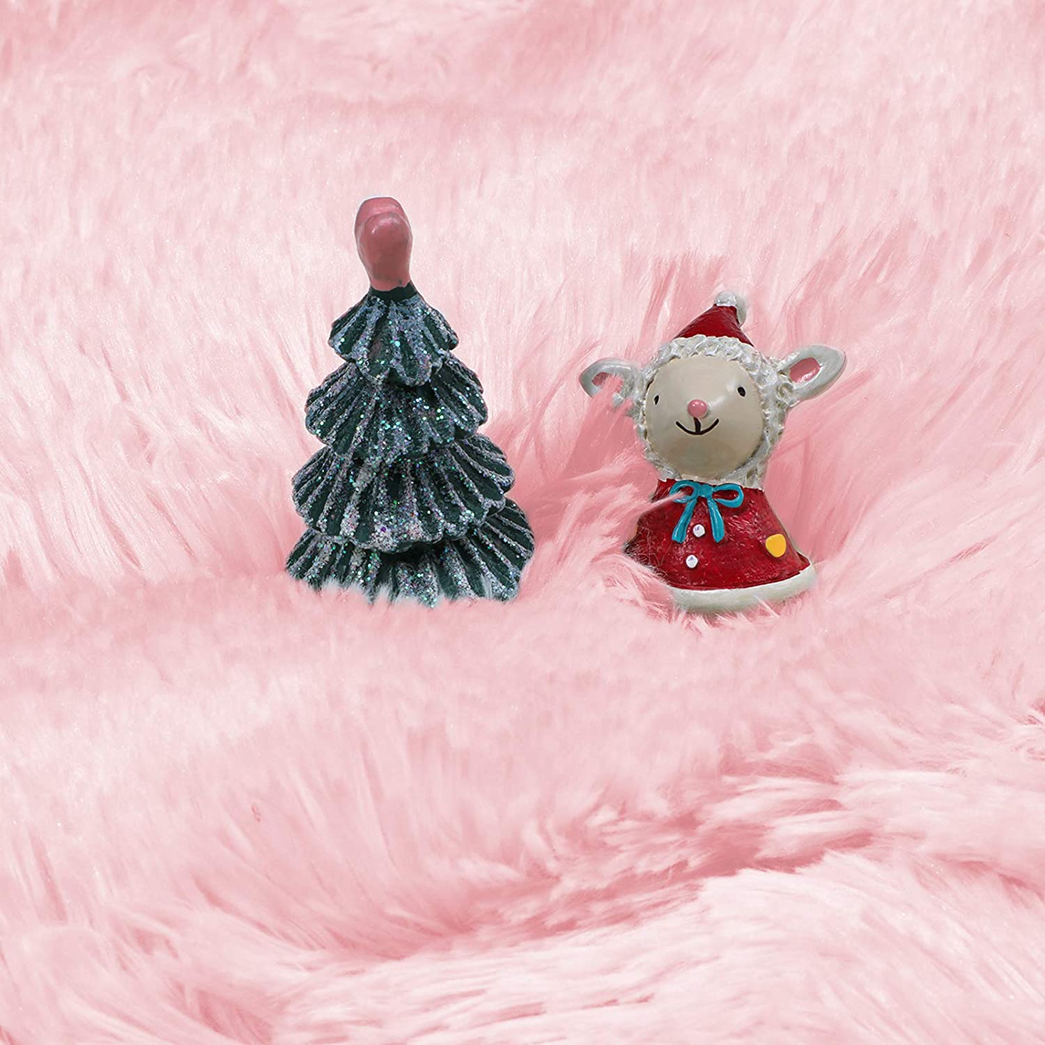 5X5 Ft Light Pink round Rug for Girls Bedroom Fluffy Carpet for Nursery Room