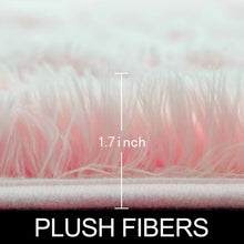 Load image into Gallery viewer, Pink Round Rug for Girls Bedroom,Fluffy Circle Rug for Kids Room,Furry Carpet for Teen Girls Room